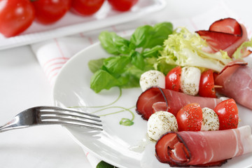 tomatoes and mozzarella