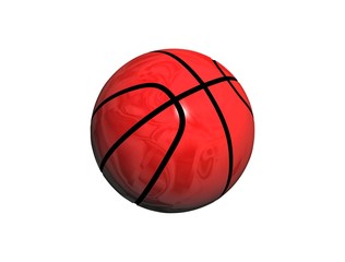 Fototapeta premium red metallic paint basketball