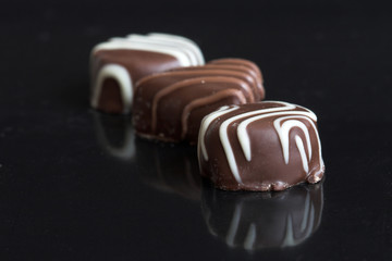 three chocolates