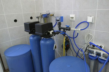 water filtration system in laboratory