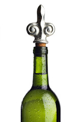 wine bottle with decorative stopper