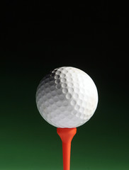 golfball on red tee