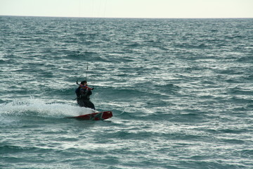 Naklejka premium kite surfeur