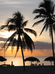 caribbean sun set