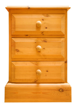 Pine Chest Of Drawers Isolated