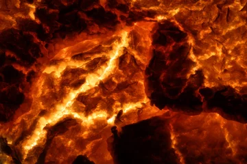 Papier Peint photo autocollant Volcan lave en fusion chaude 4