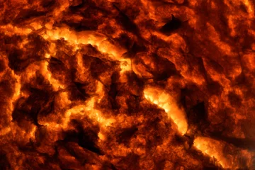 Foto auf Acrylglas Vulkan heiße geschmolzene Lava 1