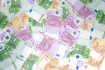 Obraz na płótnie Canvas euro bills