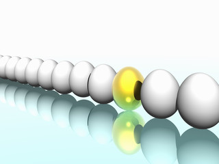 easter eggs. different