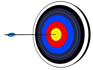 zielscheibe mit pfeil