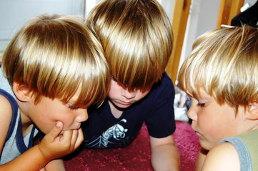 boys playing video game