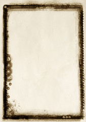 grunge border and background