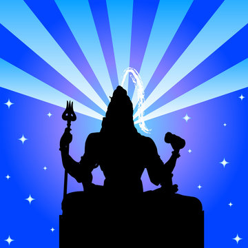 illustration of indian god shiva
