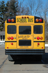 Naklejka na ściany i meble school bus in the neighborhood