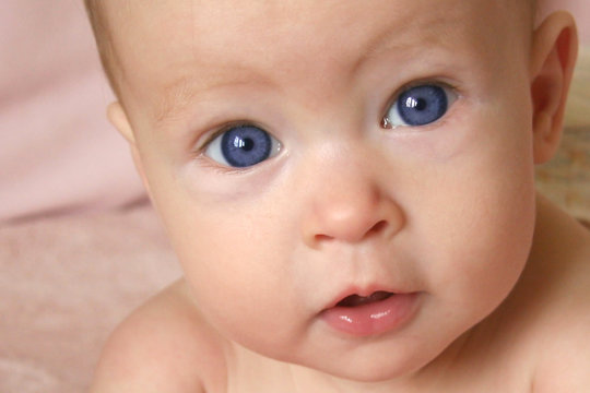 Baby Girl With Blue Eyes