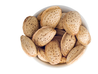plate with almond nuts