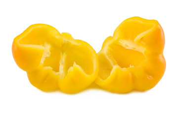 slit yellow pepper