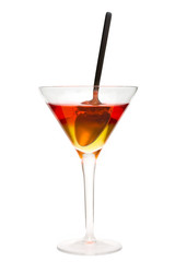 dessert cocktail isolated on white