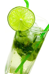 mojito cocktail isolated on white background