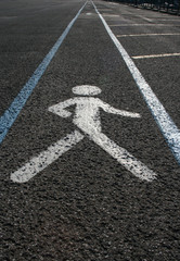 pedestrian lane sign