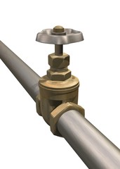 vanne stop cock fond blanc