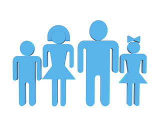 family in 3d variation