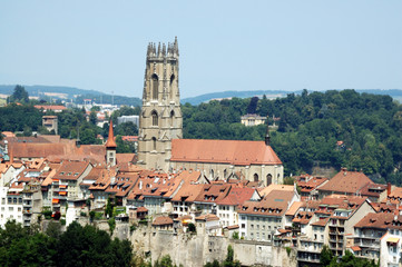 Fototapeta na wymiar Cathedral of Fribourg