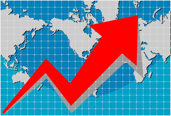 graph with world map
