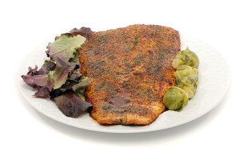 delicious baked salmon meal