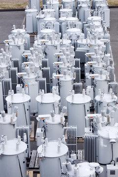 Oil Transformers Overhead View