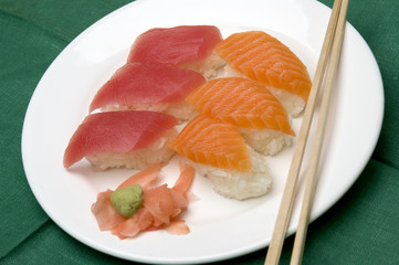 sushi food variety