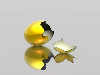 a birth of a new life. 3d rendering.