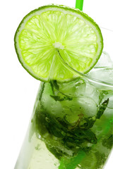 mojito cocktail isolated on white background