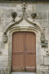 Fototapeta na wymiar porte église