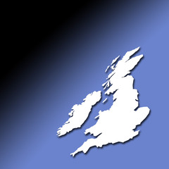 uk and ireland outline map