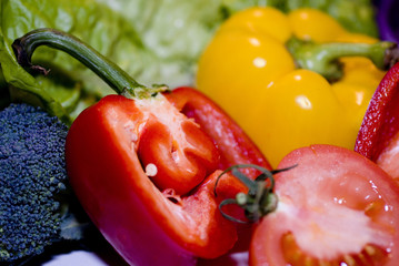 red and yellow paprika