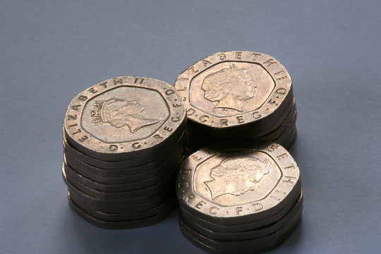 pile of 20p pieces