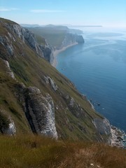 blick vom burning cliff in richtung lulworth cove