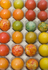 easter eggs painted by hand multicolored i