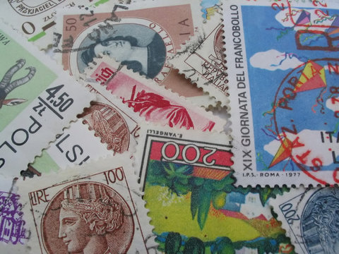 stamps in disarray