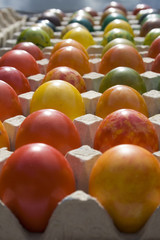 easter eggs painted by hand portrait