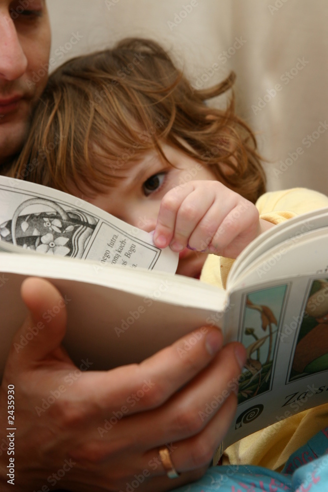 Poster reading with dad