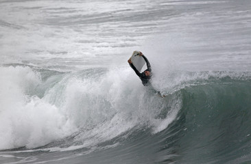 bodyboarder in the wave