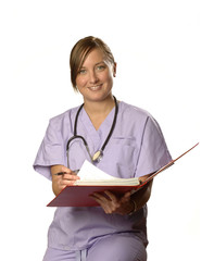 smiling nurse at work