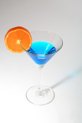 cocktail bleu close up