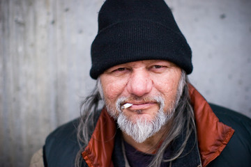 homeless man