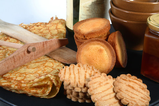 biscuits cr&ecirc;pes et cidre