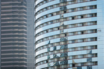 glass downtown buildings