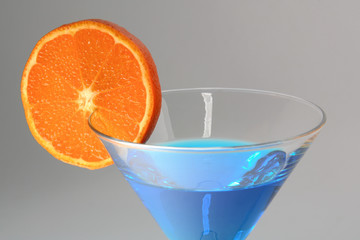 cocktail bleu close up