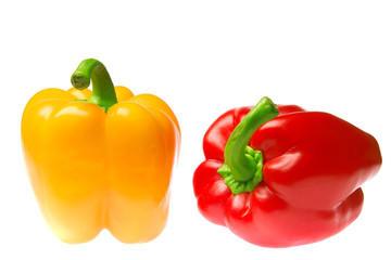 red and yellow peppers
